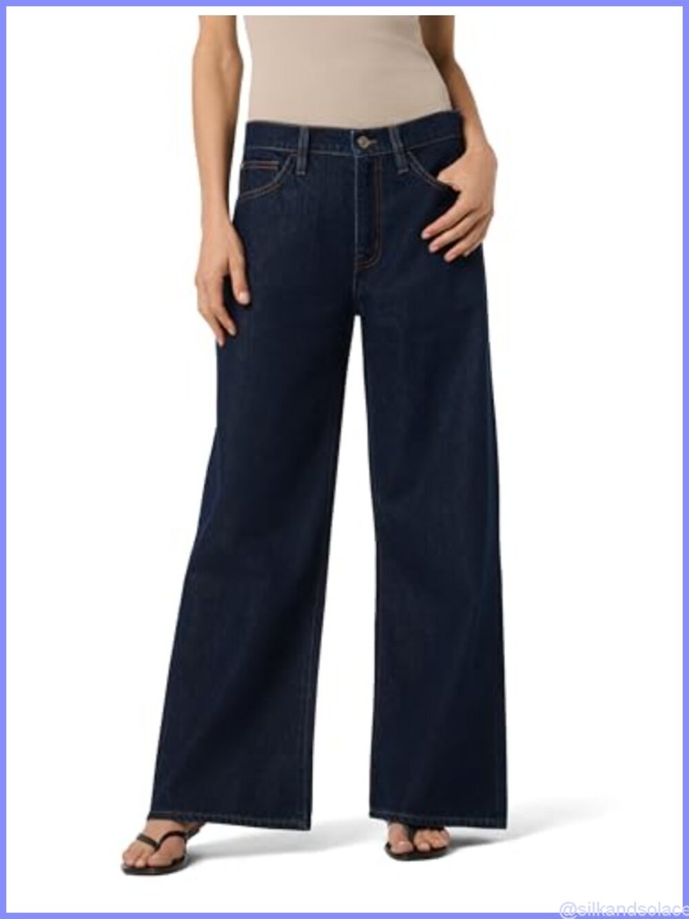 Low Rise Relaxed Wide Leg Jeans Five-Pocket Denim